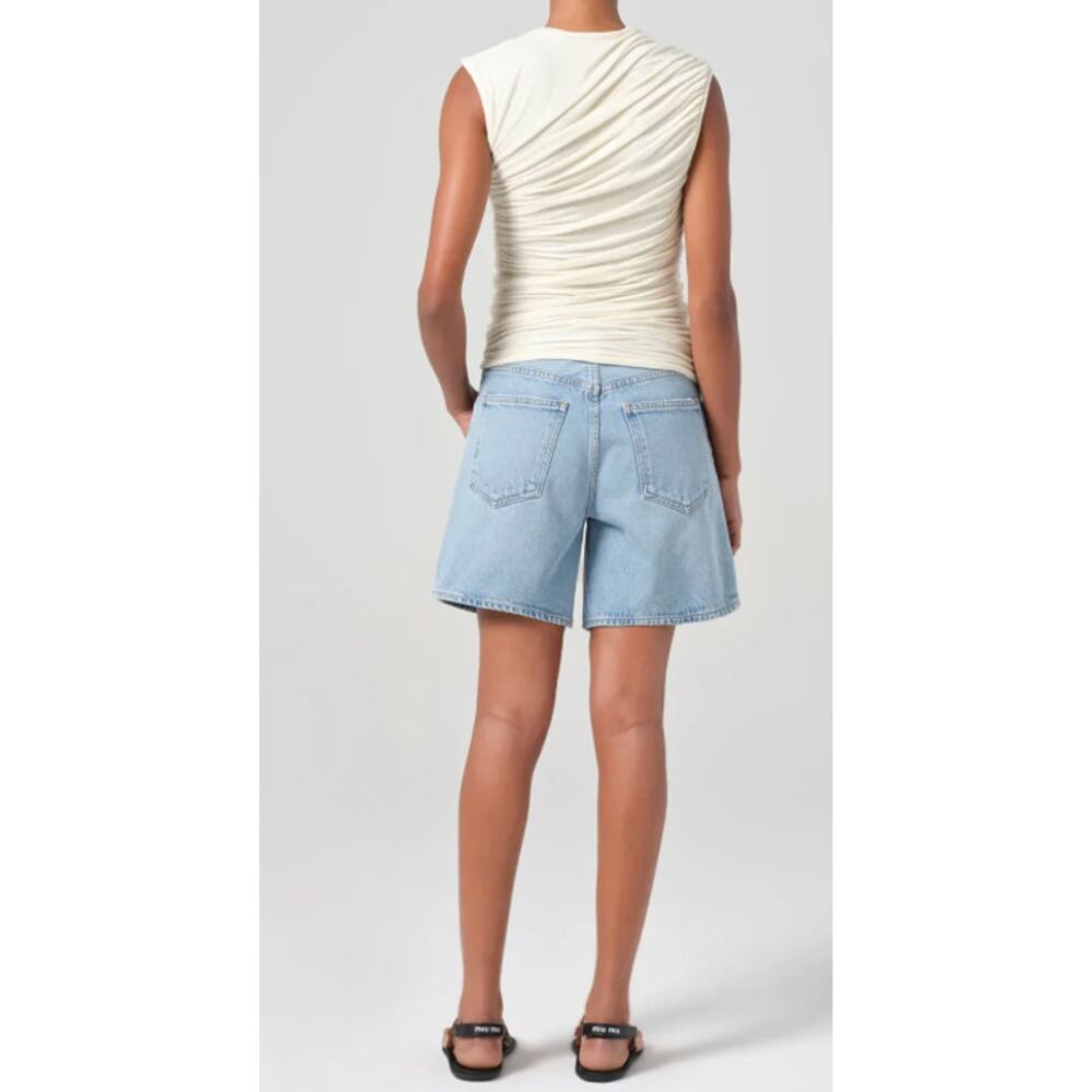 Agolde Dame Short High Rise Baggy Denim Shorts size 26 - Picture 2 of 6